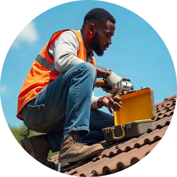 Plumber fixing pipes